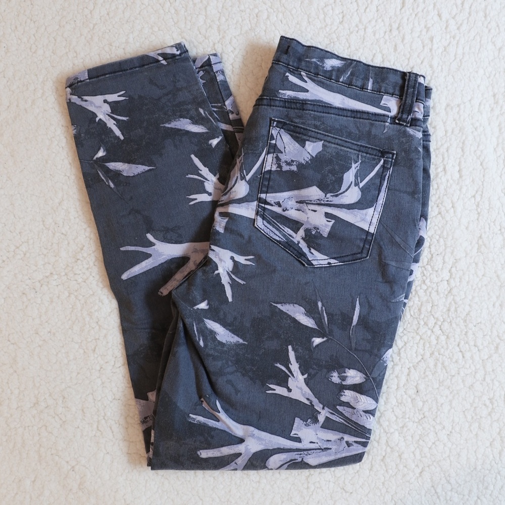 Free People Botanical Print Jeans - Picture 1 of 8